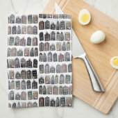 Weibliche holländische Häuser Amsterdam Muster Neu Geschirrtuch (Viertel Falte)