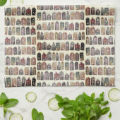 Weibliche holländische Häuser Amsterdam Muster Neu Geschirrtuch (Gefaltet)