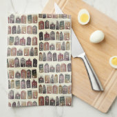 Weibliche holländische Häuser Amsterdam Muster Neu Geschirrtuch (Viertel Falte)