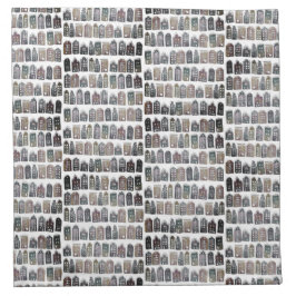 Weibliche holländische Häuser Amsterdam Quirky Neu Serviette