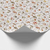 Weibliche Holzpolstermuster Geschenkpapier (Ecke)