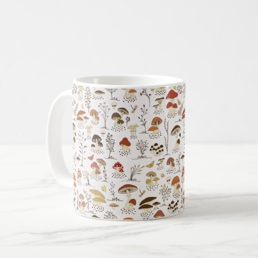 Weibliche Holzpolstermuster Kaffeetasse (Vorderseite Links)