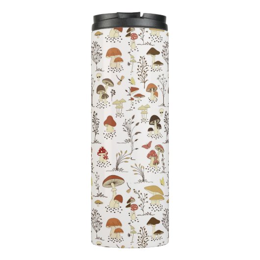 Weibliche Holzpolstermuster Thermosbecher (Rückseite)