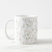 Weibliche hübsche rosafarbene Blüten Kaffeetasse (Links)