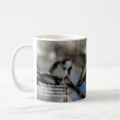 Weibliche Hummingbird in Pflaume Kaffeetasse (Links)