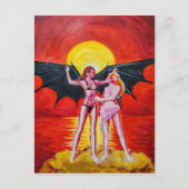 Weibliche Icarus Postkarte (Vorderseite)