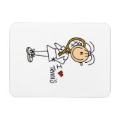 Weibliche Ich Liebe Tennis Magnet (Horizontal)