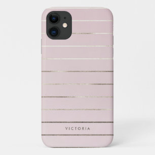 Weibliche Imitate Gold Fohlen Streifen Muster Rosa Case-Mate iPhone Hülle