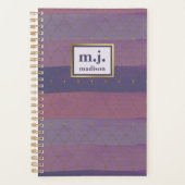 Weibliche Imitate Gold mit Lila Pinselstrichen Planer (Vorderseite)