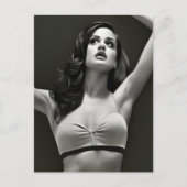 Weibliche in Schwarz und Weiß Postkarte (Vorderseite)