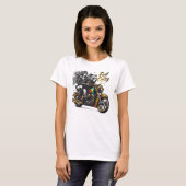 Weibliche in zwei Rädern T-Shirt (Vorne ganz)