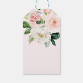 Weibliche Jungle Tiere Rosa Bläschen Baby Dusche Geschenkanhänger (Rückseite)