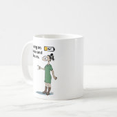weibliche Kaffeetrinkerin Kaffeetasse (Vorderseite Links)