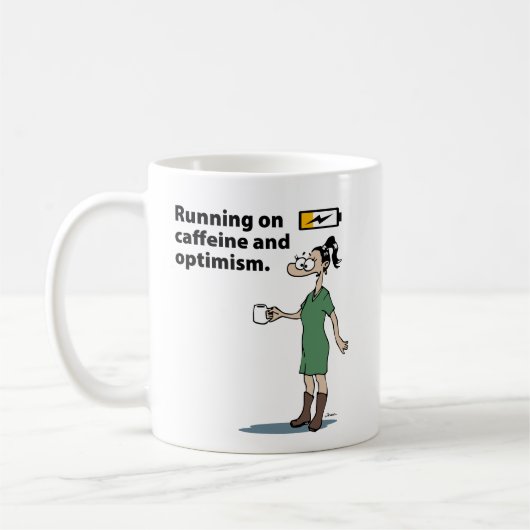 weibliche Kaffeetrinkerin Kaffeetasse (Links)