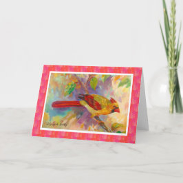 Weibliche Kardinals-Raum-Anmerkungs-Karte Karte