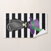 Weibliche Katze, Streifen Badhandtuch Set (Handtuch)