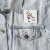 Weibliche Köchin mit Mixer Button (Beispiel)