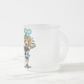 Weibliche Konditorei Koch - Blond T - Shirt und Ge Mattglastasse (VorderseiteRechts)