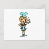 Weibliche Konditorei Koch - Blond T - Shirt und Ge Postkarte (Vorderseite)