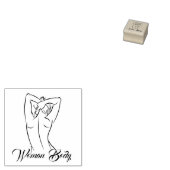 Weibliche Körperkonturspray als Wellness-Center Gummistempel (Stempel)