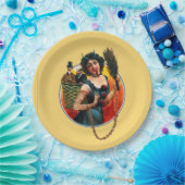 Weibliche Krampe Pappteller (Party)