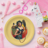 Weibliche Krampe Pappteller (Party)