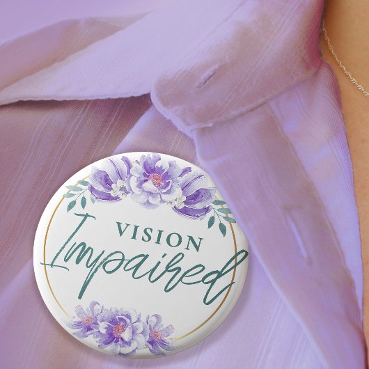 Weibliche Lila Rose Blumenbild Button