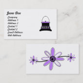 Weibliche Lila Visitenkarten Visitenkarte (Vorne/Hinten)