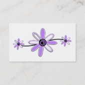 Weibliche Lila Visitenkarten Visitenkarte (Rückseite)