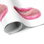 Weibliche Lippen Geschenkpapier (Rolleneckpunkt)
