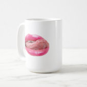 Weibliche Lippen Kaffeetasse (Vorderseite Links)