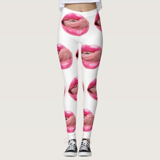 Weibliche Lippen Leggings (Vorderseite)