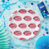 Weibliche Lippen Pappteller (Party)
