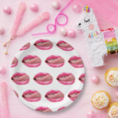 Weibliche Lippen Pappteller (Party)