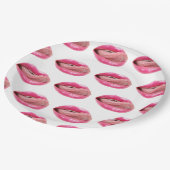 Weibliche Lippen Pappteller (Schrägansicht)