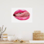 Weibliche Lippen Poster (Küche)