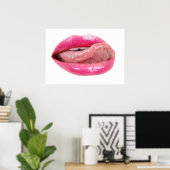 Weibliche Lippen Poster (Heimbüro)