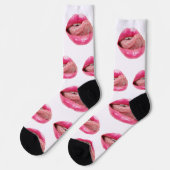 Weibliche Lippen Socken (Linkes Detail)