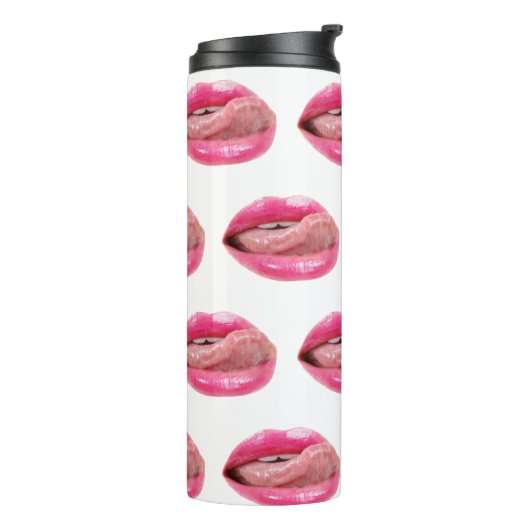 Weibliche Lippen Thermosbecher (Nach links gedreht)