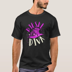 Weibliche LKW-Fahrerin für Mädchen und Truck-Diva  T-Shirt