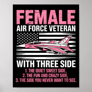 Weibliche Luftwaffe amerikanische patriotische Kam Poster