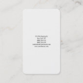 Weibliche Minimalistische grüne Krümmer Weiß Schli Visitenkarte (Rückseite)