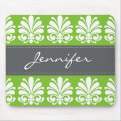 Weibliche Muschel Blühe Damask Personalisiert Mousepad (Vorne)