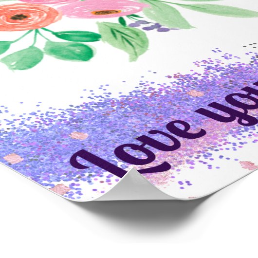 Weibliche Mutter mit Kindern | Muttertag Poster (Ecke)