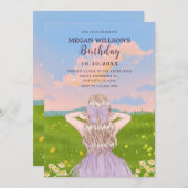 Weibliche Natur Einladung (Vorne/Hinten)