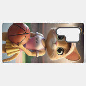 Weibliche Netball-Katze, Samsung Galaxy Hülle (Rückseite (Horizontal))