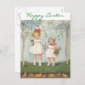 Weibliche Osterkarte Feiertagspostkarte (Vorne/Hinten)