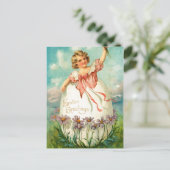 Weibliche Osterkarten Feiertagspostkarte (Stehend Vorderseite)