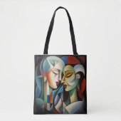 Weibliche Paare - Kubismus Tasche (Vorderseite)