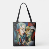 Weibliche Paare - Kubismus Tasche (Rückseite)